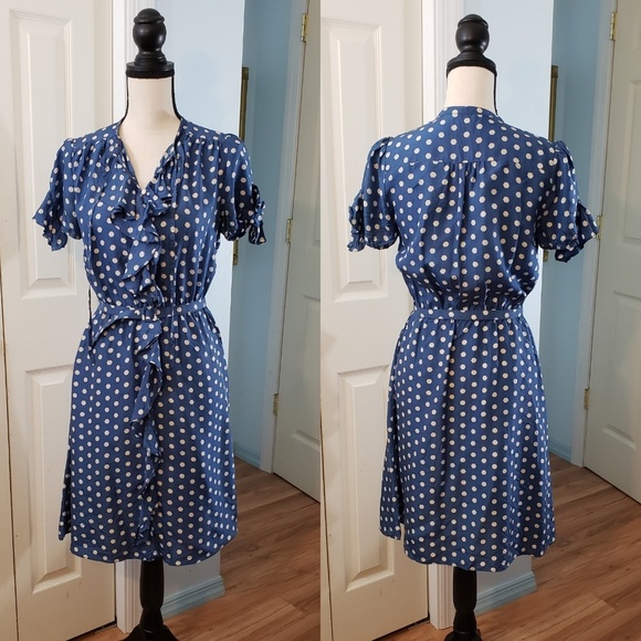 Vintage Dresses & Skirts - Vintage | Blue Silk Hexagon Dress